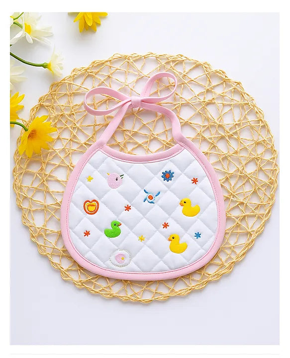 KIDS BASIC Newborn Small Knot Bib | Soft Cotton Baby Feeding Bibs | Absorbent & Comfortable for Drooling & Feeding