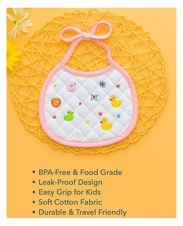 KIDS BASIC Newborn Small Knot Bib | Soft Cotton Baby Feeding Bibs | Absorbent & Comfortable for Drooling & Feeding