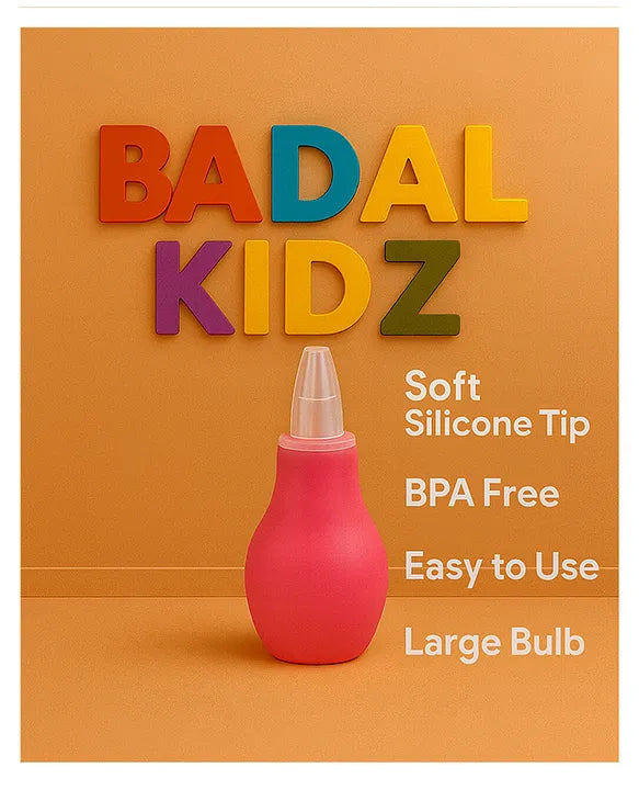 KIDS BASIC Baby Nasal Aspirator Nose Cleaner|Soft & Safe Suction for Newborns