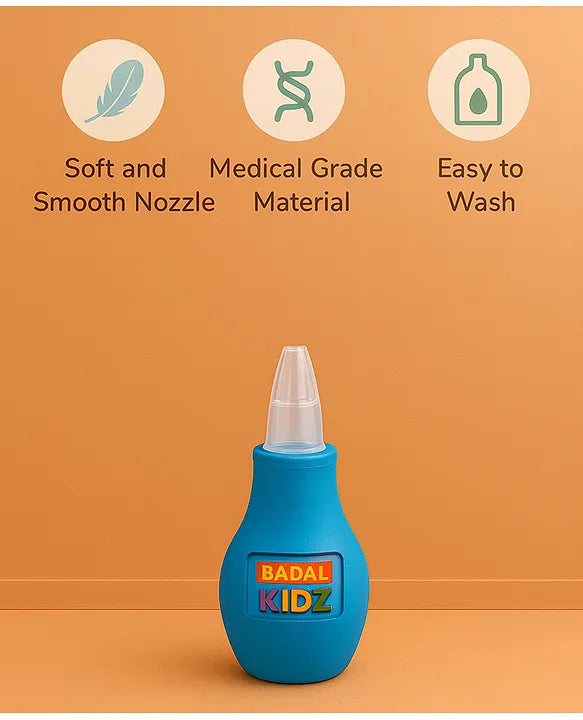 KIDS BASIC Baby Nasal Aspirator Nose Cleaner|Soft & Safe Suction for Newborns
