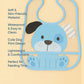 KIDS BASIC Baby Plastic Waterproof With Pocket Animal Print Bib