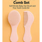 KIDS BASIC Grooming Set Baby Combo| Hair Brush Comb, 1 Portable Powder Puff & A Nail Cutter- Pink, Pink & Yellow