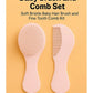 KIDS BASIC Grooming Set Baby Combo| Hair Brush Comb, 1 Portable Powder Puff & A Nail Cutter- Pink, Blue & Yellow