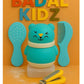 KIDS BASIC Grooming Set Baby Combo| Hair Brush Comb, 1 Portable Powder Puff & A Nail Cutter- Blue, Blue & Yellow