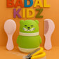 KIDS BASIC Grooming Set Baby Combo| Hair Brush Comb, 1 Portable Powder Puff & A Nail Cutter- Pink, Green & Yellow