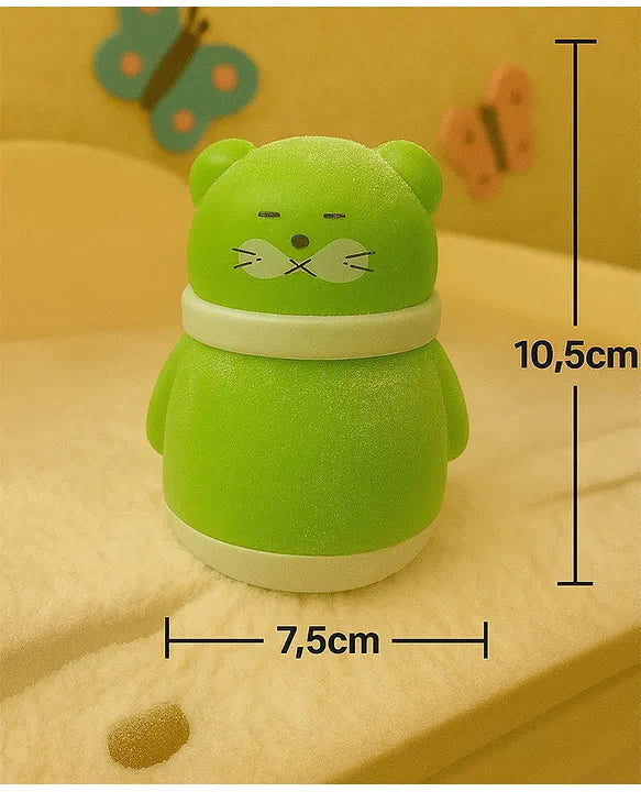 KIDS BASIC Grooming Set Baby Combo| Hair Brush Comb, 1 Portable Powder Puff & A Nail Cutter- Pink, Green & Yellow