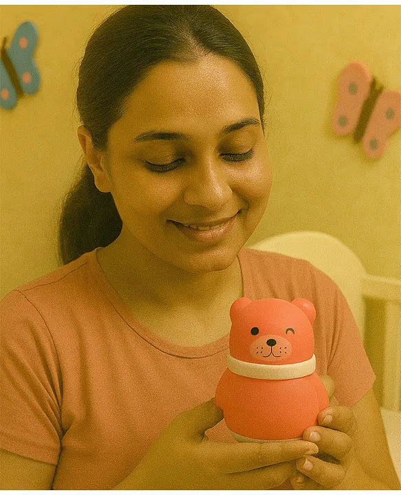 KIDS BASIC Grooming Set Baby Combo| Hair Brush Comb, 1 Portable Powder Puff & A Nail Cutter- Blue, Pink & Blue