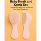 KIDS BASIC Grooming Set Baby Combo| Hair Brush Comb, 1 Portable Powder Puff & A Nail Cutter- Pink, Brown & Blue