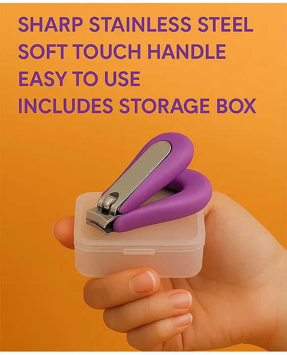 KID BASIC Grooming Set Baby Combo| Hair Brush Comb, 1 Portable Powder Puff & A Nail Cutter- Pink, Pink & Purple