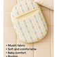 KIDS BASIC Newborn Essential Combo Muslin Warm Softest Sleeping Bag & BPA Free 2 In 1 Feeding Spoon Bottle + Nipple Bottle- Blue Stripes & Yellow