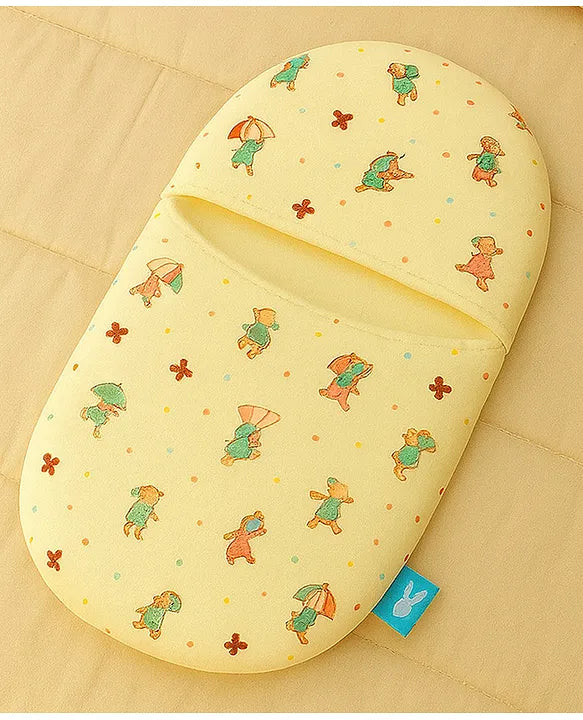 KIDS BASIC Newborn Essential Combo Muslin Warm Softest Sleeping Bag & BPA Free 2 In 1 Feeding Spoon Bottle + Nipple Bottle- Horse Print & Blue