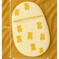 KIDS BASIC Newborn Essential Combo Muslin Warm Softest Sleeping Bag & BPA Free 2 In 1 Feeding Spoon Bottle + Nipple Bottle- Teddy Print & Yellow