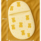 Newborn Love Combo - Muslin Warm Sleeping Bag & BIS Certified Wooden Rattle for Safe & Joyful Moments- Teddy Print & Green