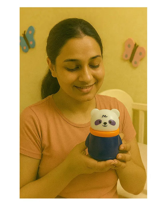 KIDS BASIC Baby Care Grooming Essential Combo | Teddy Style Powder Puff + Nail Cutter + Nose Sucker + Hair Brush & Comb Set- Dark Blue, Blue, Blue, Blue