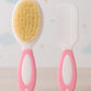 KIDS BASIC Baby Care Grooming Essential Combo | Teddy Style Powder Puff + Nail Cutter + Nose Sucker + Hair Brush & Comb Set- Pink, Pink, Pink, Pink