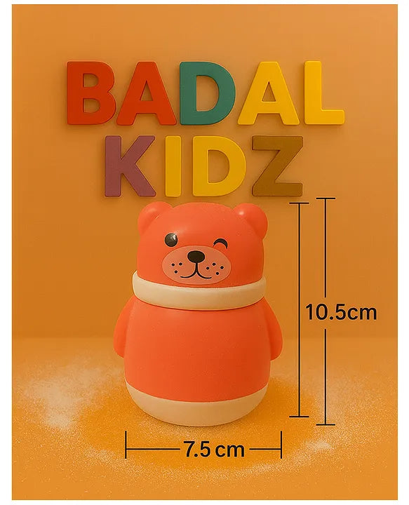 KIDS BASIC Baby Care Grooming Essential Combo | Teddy Style Powder Puff + Nail Cutter + Nose Sucker + Hair Brush & Comb Set- Pink, Pink, Pink, Pink