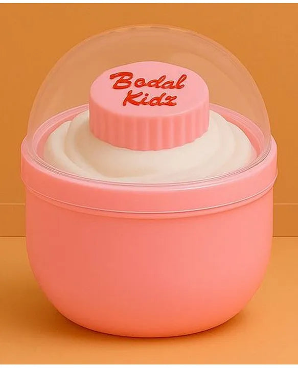 KIDS BASIC Baby Care Grooming Essential Combo | Soft Powder Puff with Built-In Storage Case + Nail Cutter + Nose Sucker + Hair Brush & Comb Set- Pink, Grey, Yellow, Blue