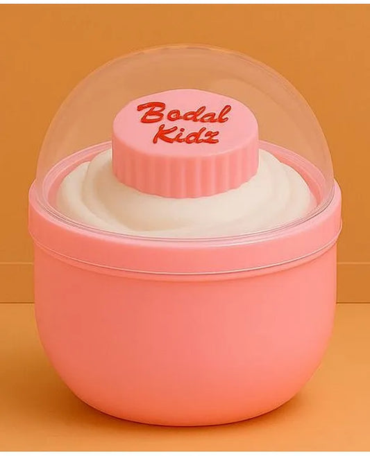 KIDS BASIC Baby Care Grooming Essential Combo | Soft Powder Puff with Built-In Storage Case + Nail Cutter + Nose Sucker + Hair Brush & Comb Set- Pink, Pink, Pink, Pink