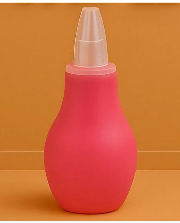 KIDS BASIC Baby Care Grooming Essential Combo | Soft Powder Puff with Built-In Storage Case + Nail Cutter + Nose Sucker + Hair Brush & Comb Set- Pink, Pink, Pink, Pink