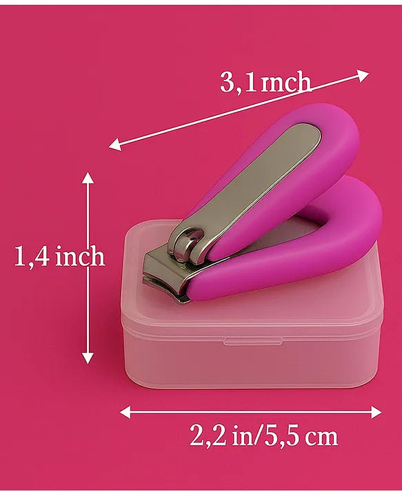 KIDS BASIC Baby Care Grooming Essential Combo | Soft Powder Puff with Built-In Storage Case + Nail Cutter + Nose Sucker + Hair Brush & Comb Set- White, Purple, Blue, Blue