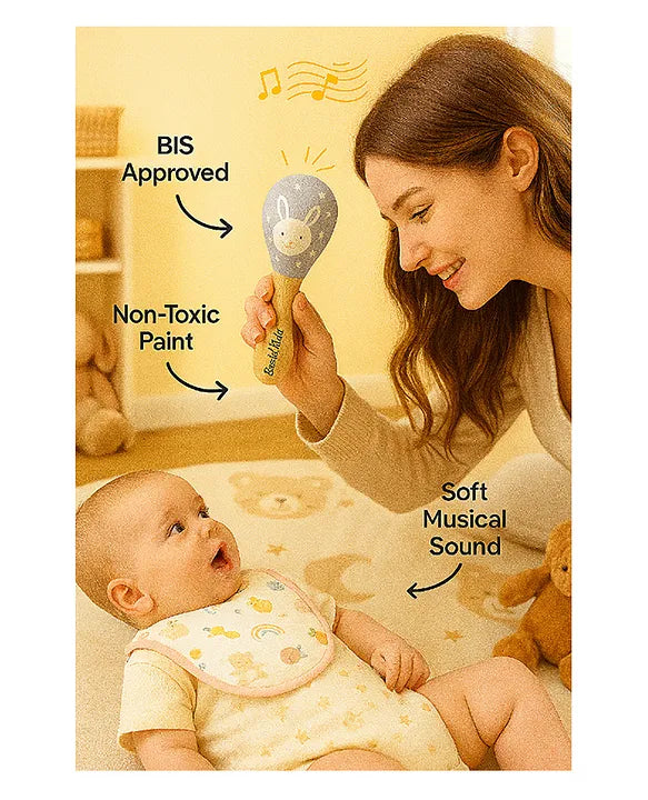 KIDS BASIC Newborn Essentials Gift Combo | Muslin Warm Sleeping Bag + Stainless Steel Feeding Bottle + 6 Muslin Hankies + 3 Knot Bibs + Wooden Rattle- Dino + Giraffe + Silver