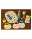 KIDS BASIC Newborn Essentials Gift Combo | Muslin Warm Sleeping Bag + Stainless Steel Feeding Bottle + 6 Muslin Hankies + 3 Knot Bibs + Wooden Rattle- Dino+ Elephant + Silver