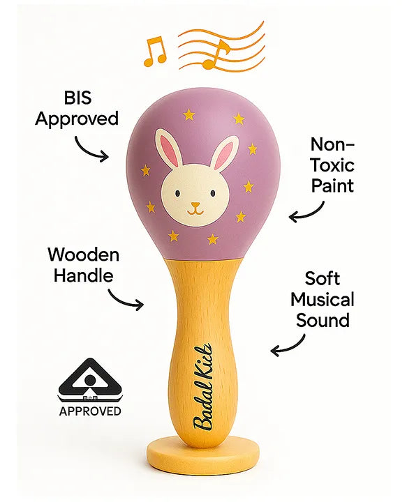 KIDS BASIC Newborn Essentials Gift Combo | Muslin Warm Sleeping Bag + Stainless Steel Feeding Bottle + 6 Muslin Hankies + 3 Knot Bibs + Wooden Rattle- Horse + Giraffe + Purple