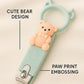 Totilo Baby Nail Clipper with Bear Design, Safe Stainless Steel Blades with Ring - Pink & Green (PACK OF 2)